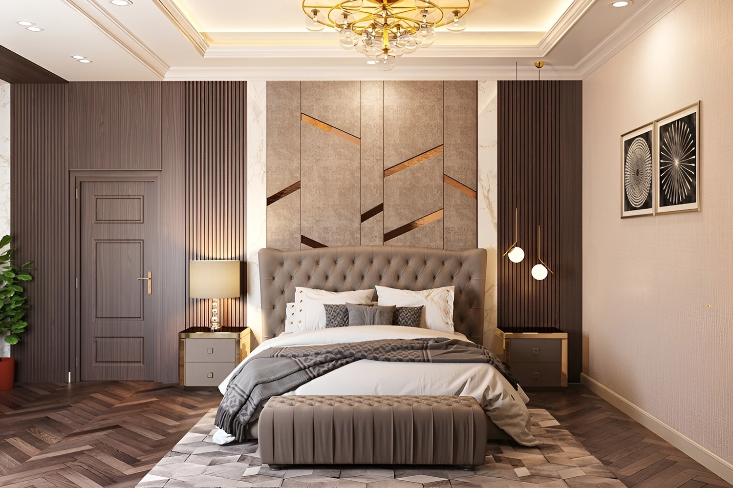 Textured Laminate Ideas for Contemporary Guest Bedrooms