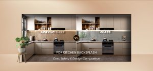 Acrylic Sheet vs Glass for Kitchen Backsplash: Cost, Safety & Design Comparison