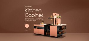 Standard Kitchen Cabinet Dimensions & Matching Laminate Plan