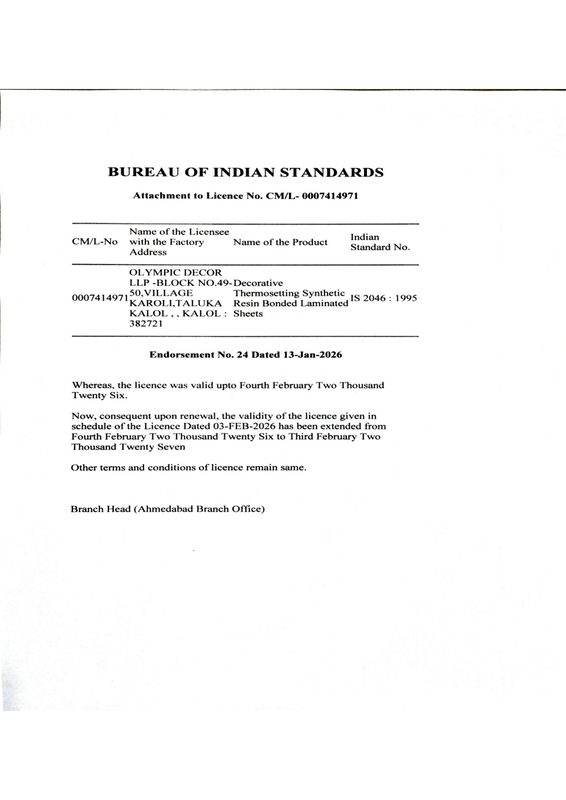 First page of BIS Licence — IS 2046 : 1995