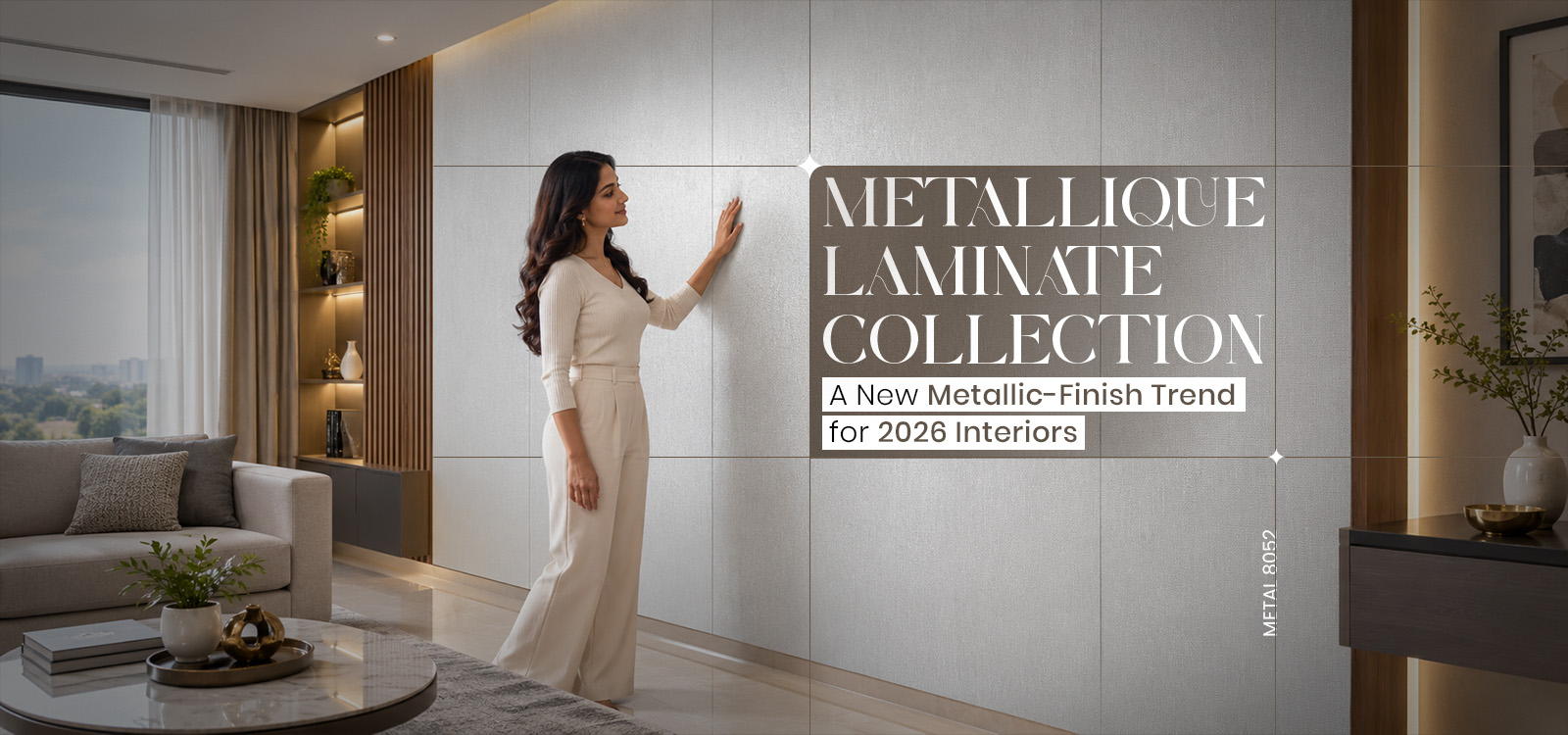 Metallique Laminate Collection A New Metallic-Finish Trend for 2026 Interiors