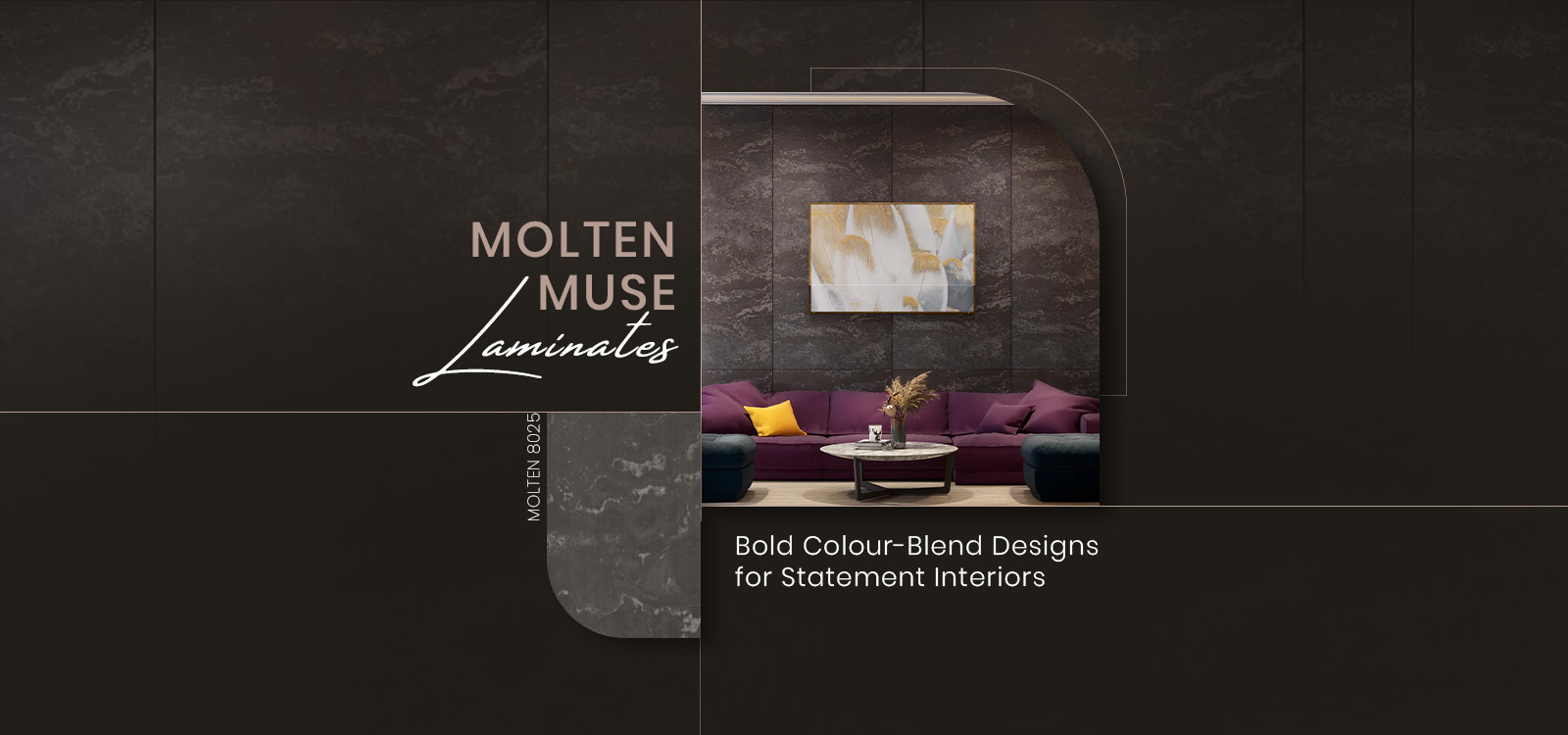 Molten Muse Laminates Bold Colour-Blend Designs for Statement Interiors