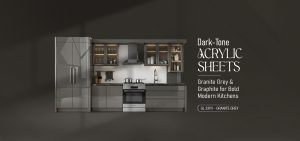 Dark-Tone Acrylic Sheets: Granite Grey & Graphite for Bold Modern Kitchens